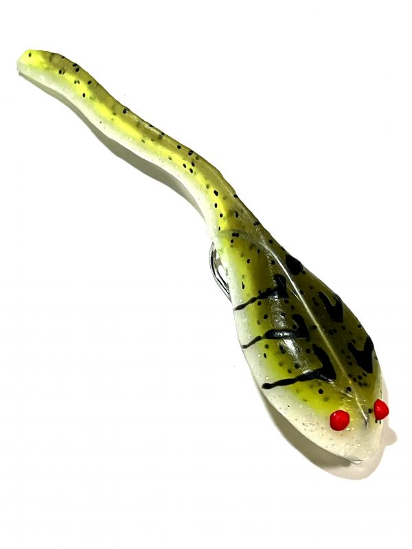 XL tadpole prerigged fishing lure for bass perch