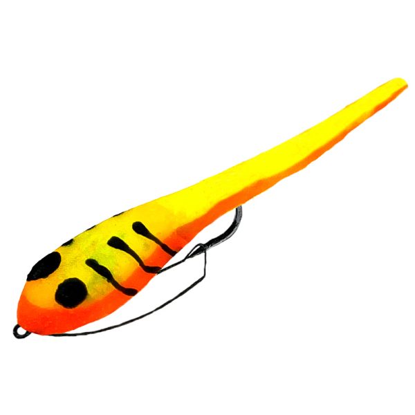 3" weedless pre rigged tadpole fishing lures for bass and crappie color firetiger