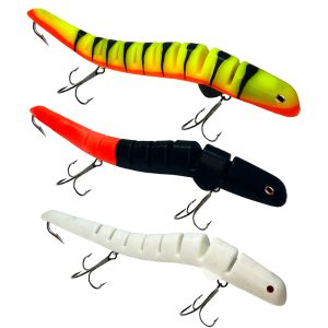 Delong Lures - 6 Weedless Kilr Worms for Bass, Pike, and Anything