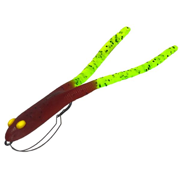 pre rigged weedless fishing lure for bass twin tail with 3\0 weedless hook color pumpkinseed